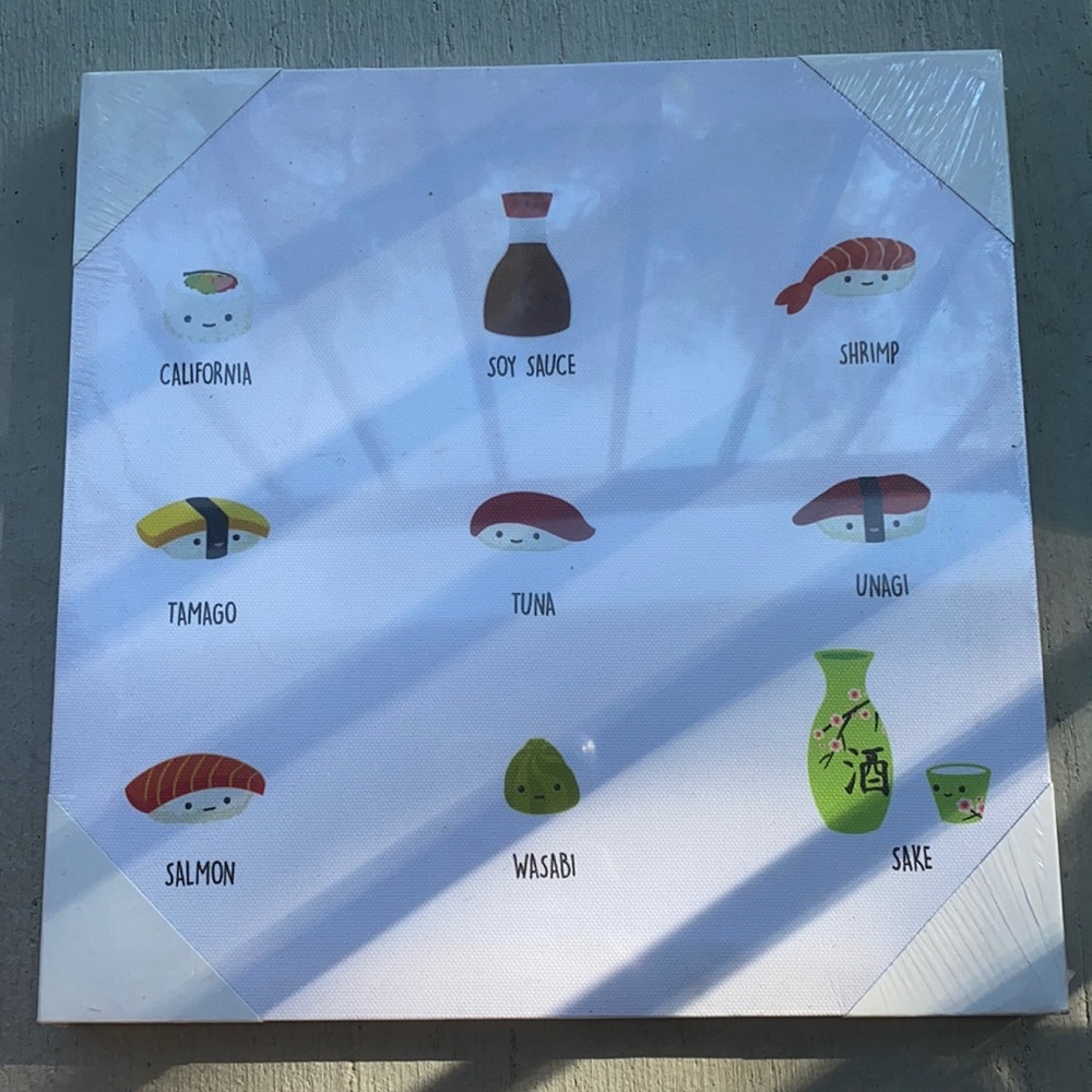 Sushi Canvas 8inx8in